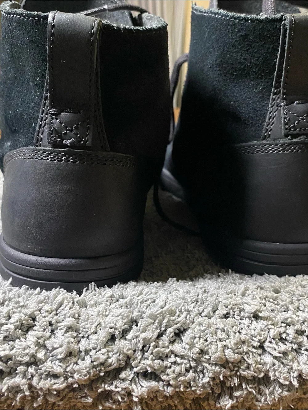 UGG Steiner Men 7 Black Suede High Top Sneaker Boots 1008165 Women 8 1/2